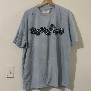 FLANEUR HOMME Light Blue Dice Graphic Tee